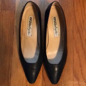 Enzo Angiolini 2” blue leather heels. Gently used.
